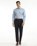 Straight B-90 Formal Navy Textured Trouser - Saint
