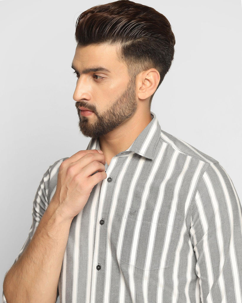 Casual Black Striped Shirt - Polly