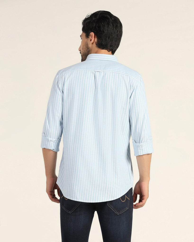 Casual Blue Striped Shirt - Hawk