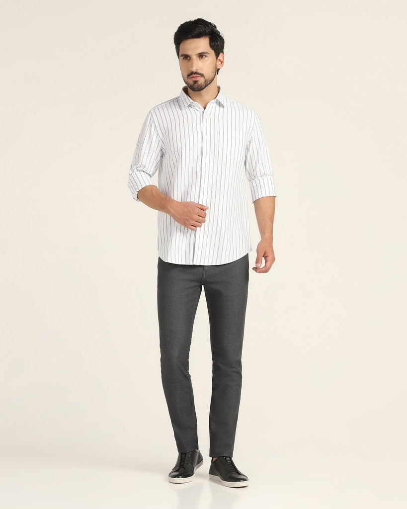 Casual Grey Striped Shirt - Eagle