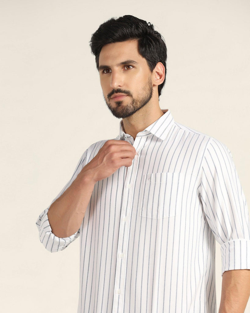 Casual Grey Striped Shirt - Eagle