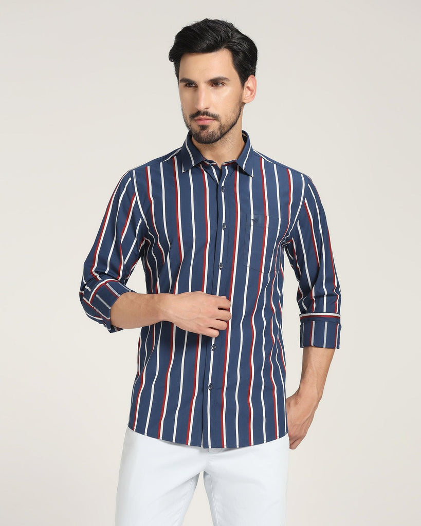 Casual Navy Striped Shirt - Layrs