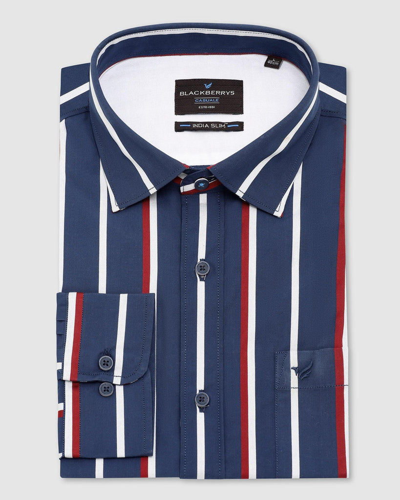 Casual Navy Striped Shirt - Layrs