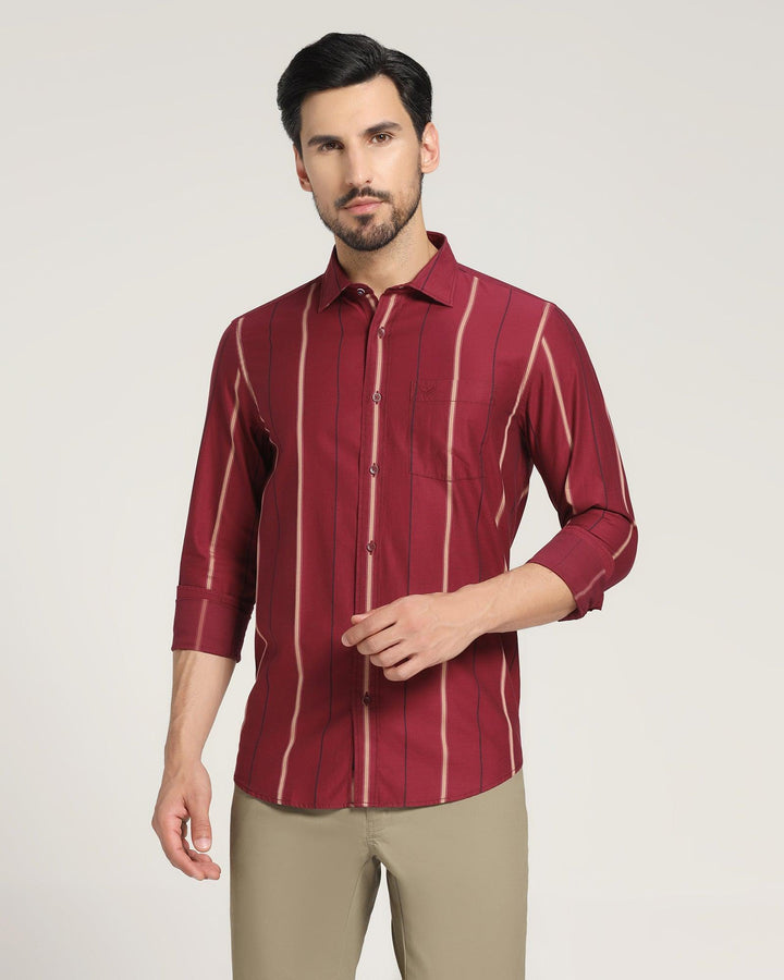 Casual Red Striped Shirt - Lyman