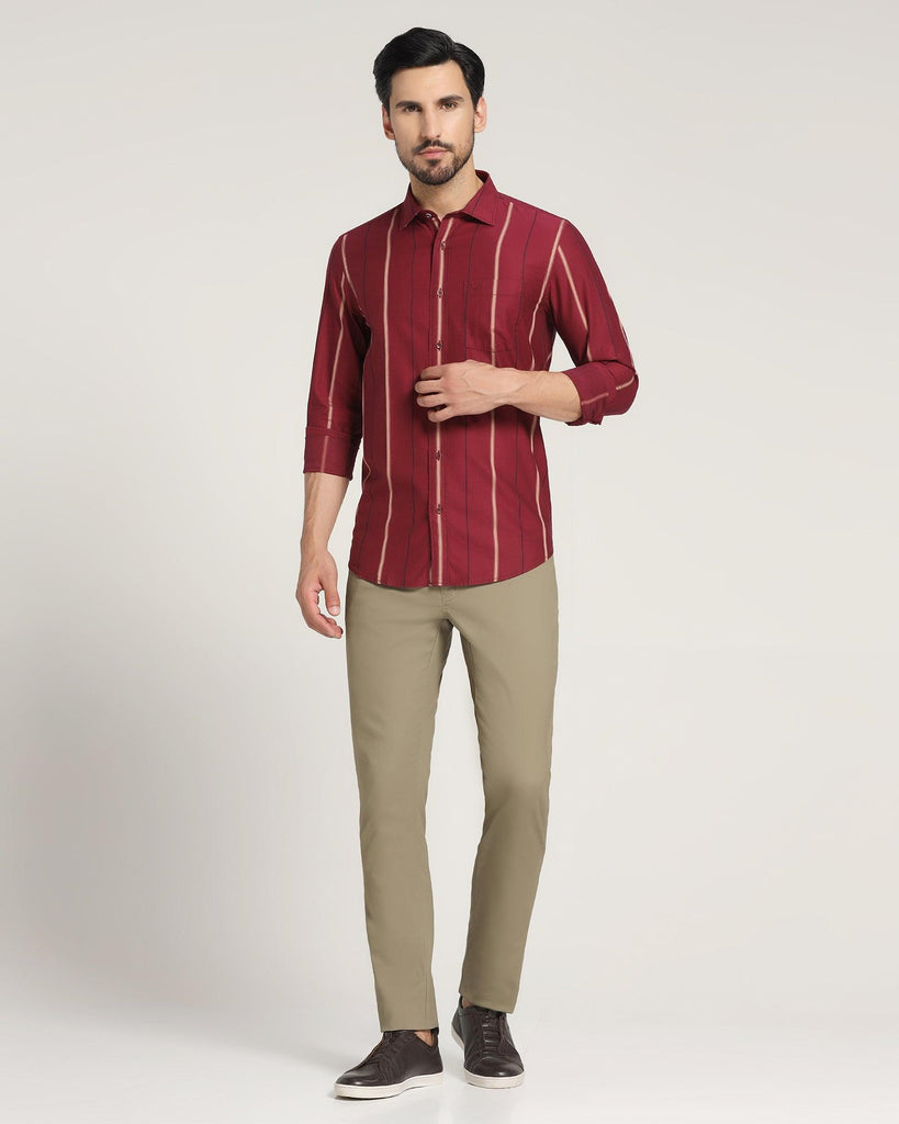 Casual Red Striped Shirt - Lyman