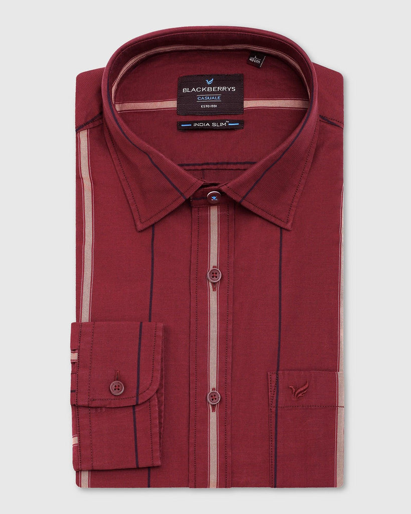 Casual Red Striped Shirt - Lyman