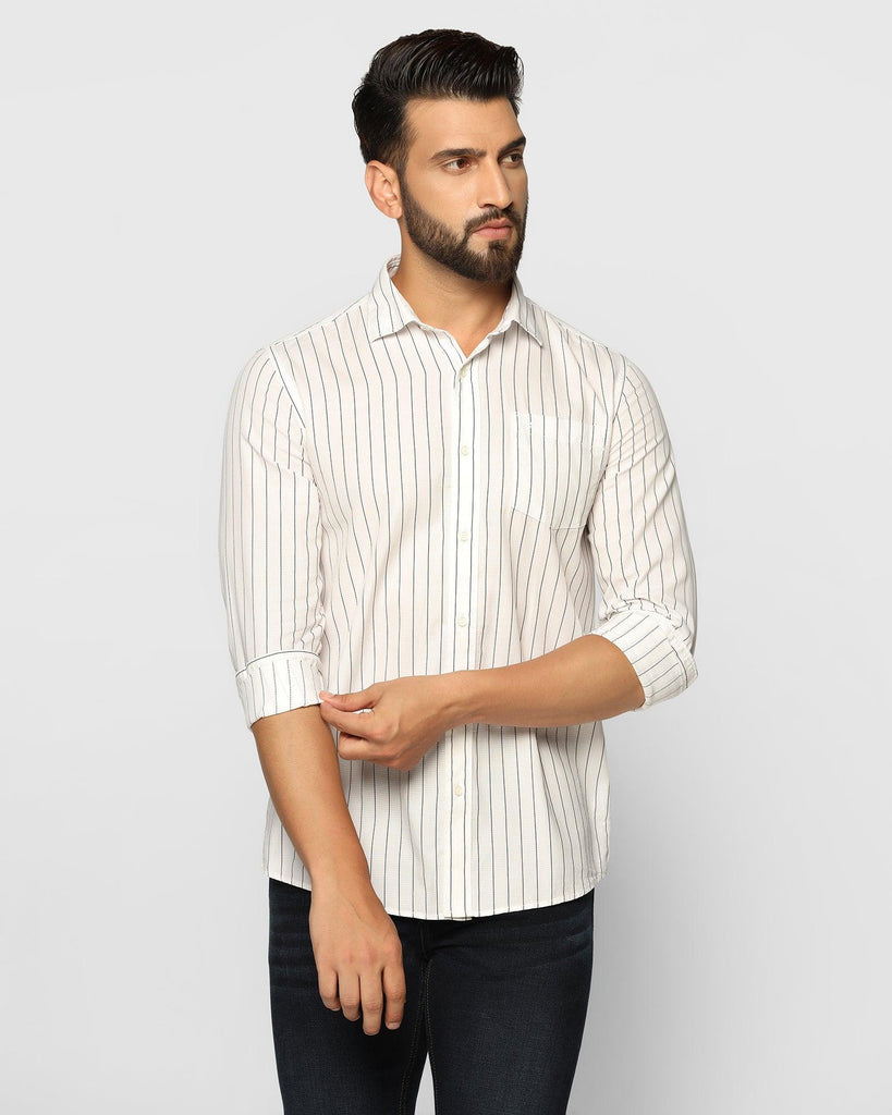 Casual White Striped Shirt - Congo