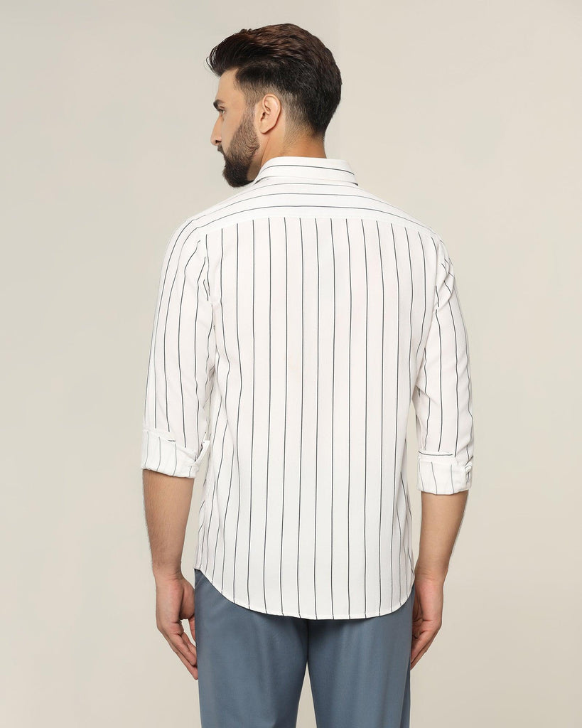 Casual White Striped Shirt - Fabien