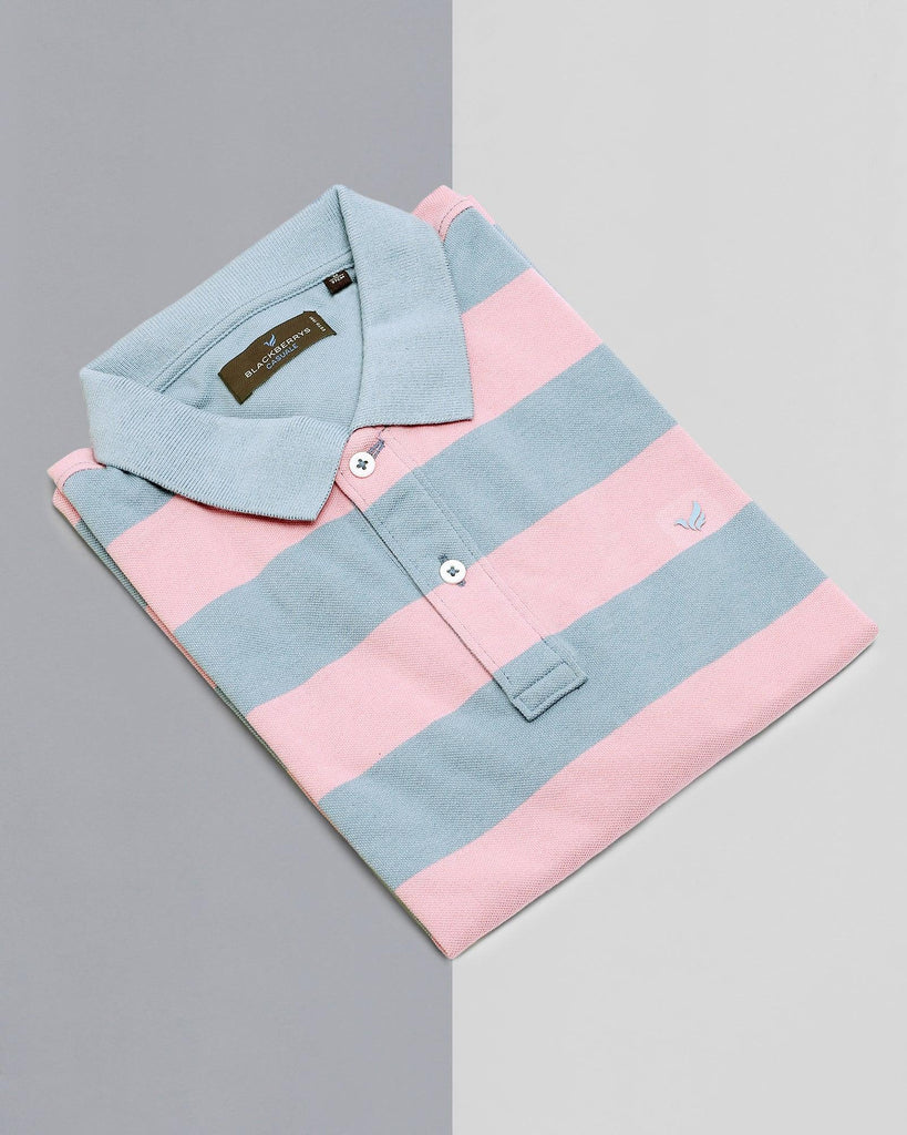 Polo Blue & Tan Striped T-Shirt - Kobe