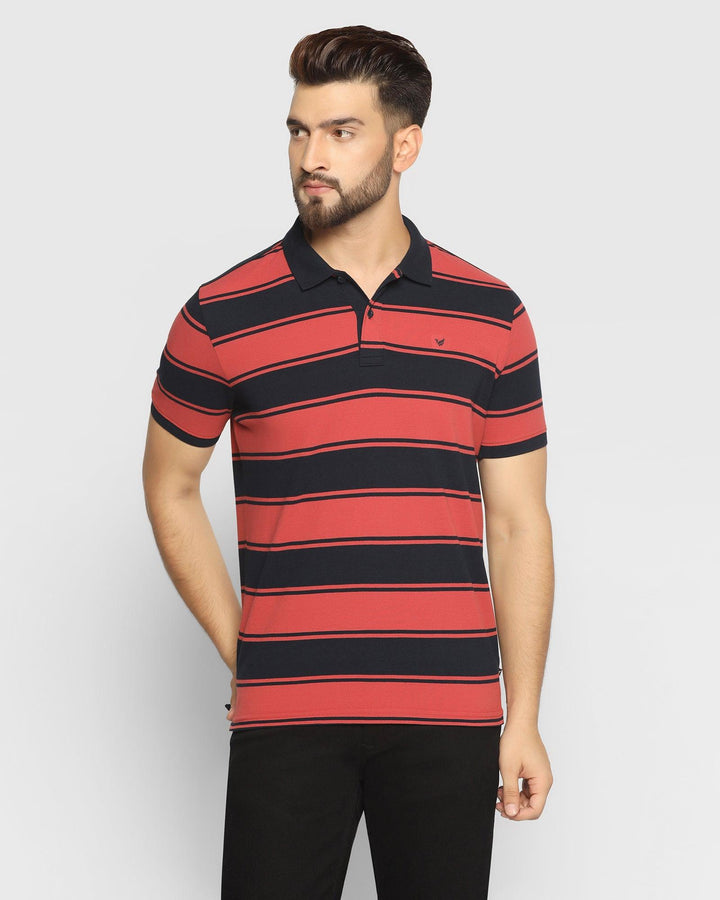 Polo Dusty Pink Striped T-Shirt - Rugby