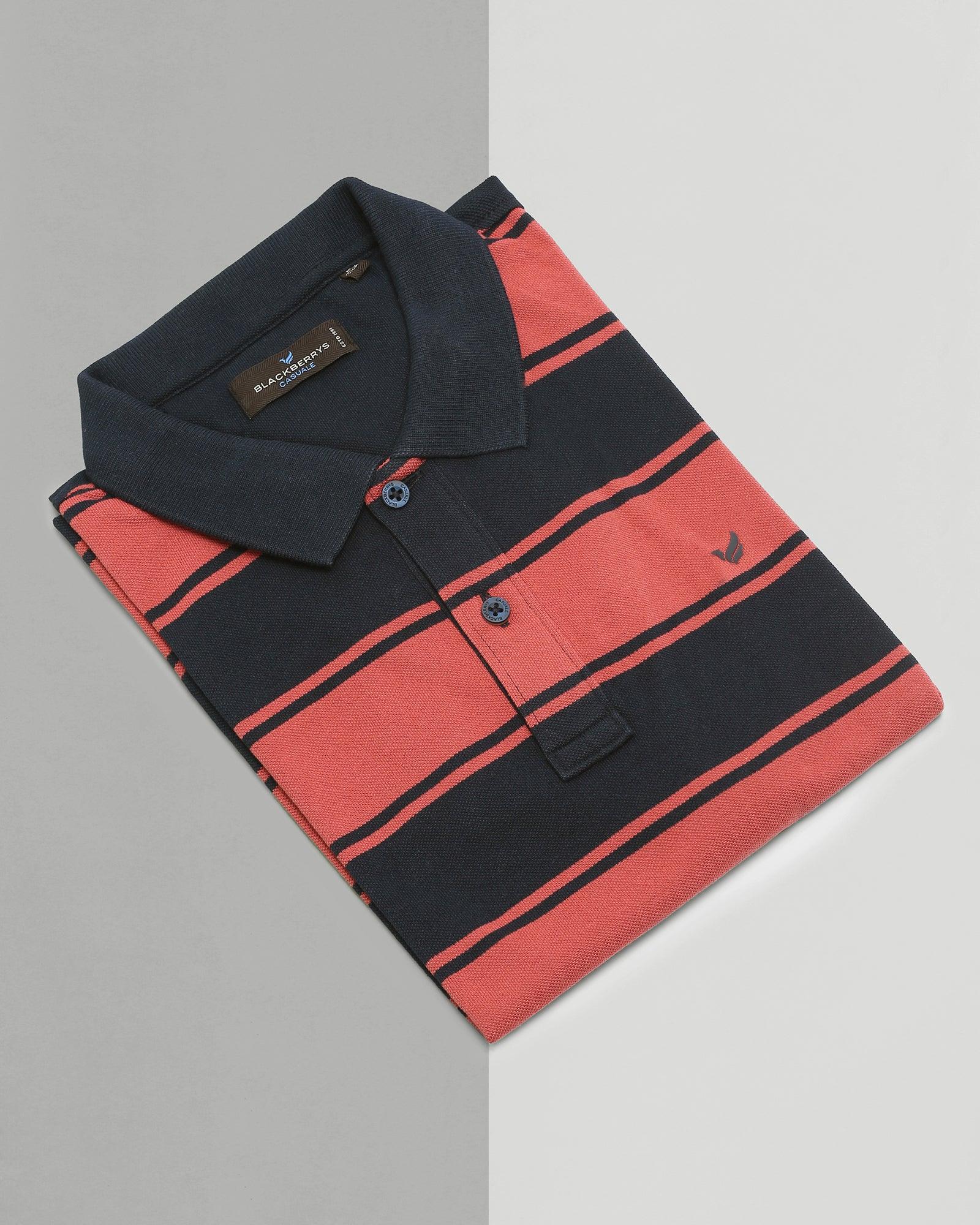 Polo Dusty Pink Striped T Shirt - Rugby
