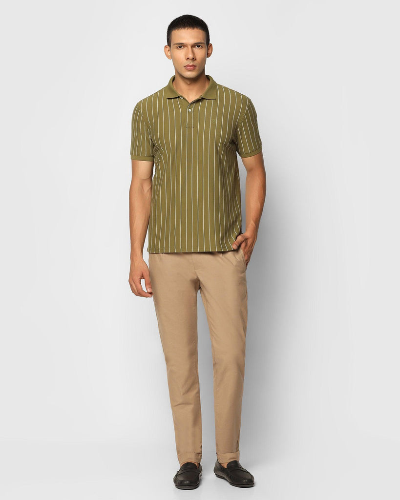 Polo Moss Green Striped T-Shirt - Naha