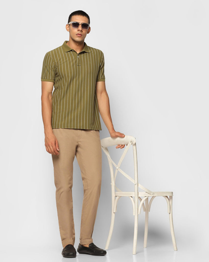 Polo Moss Green Striped T-Shirt - Naha