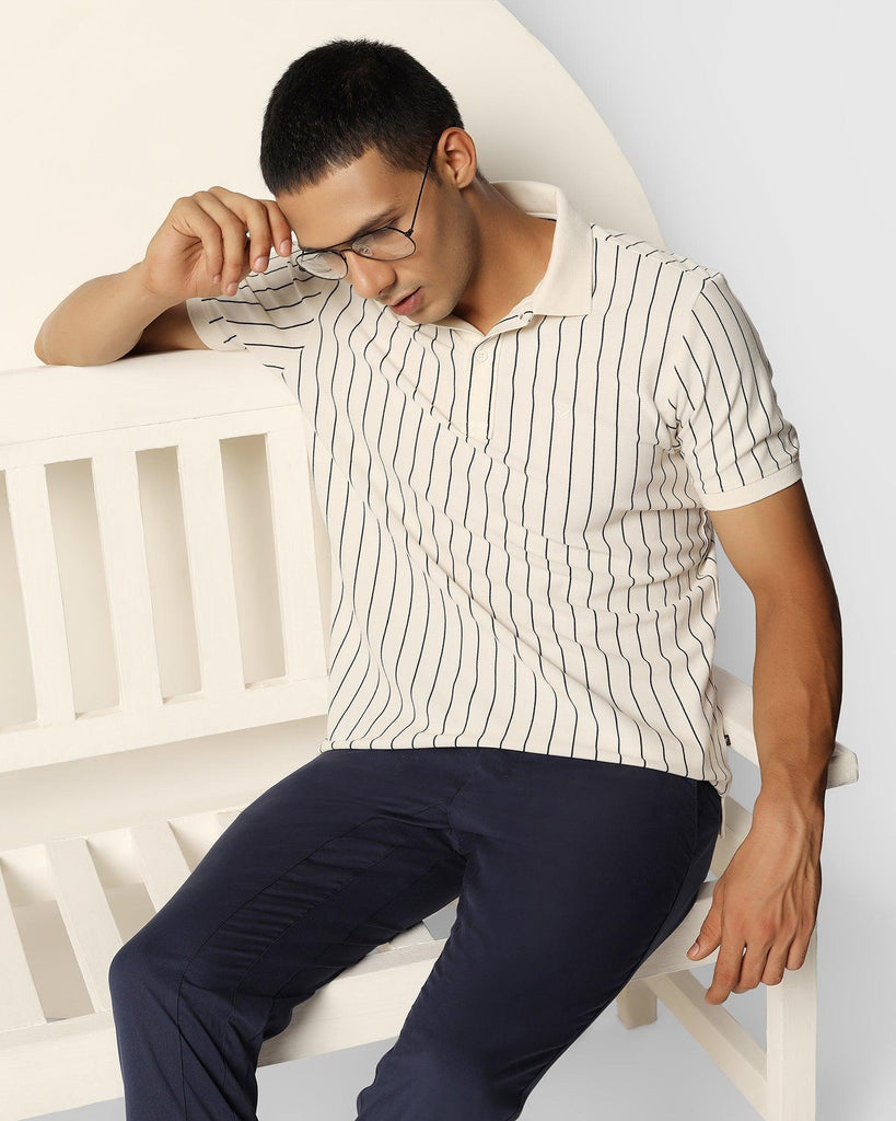 Polo Off White Striped T-Shirt - Naha