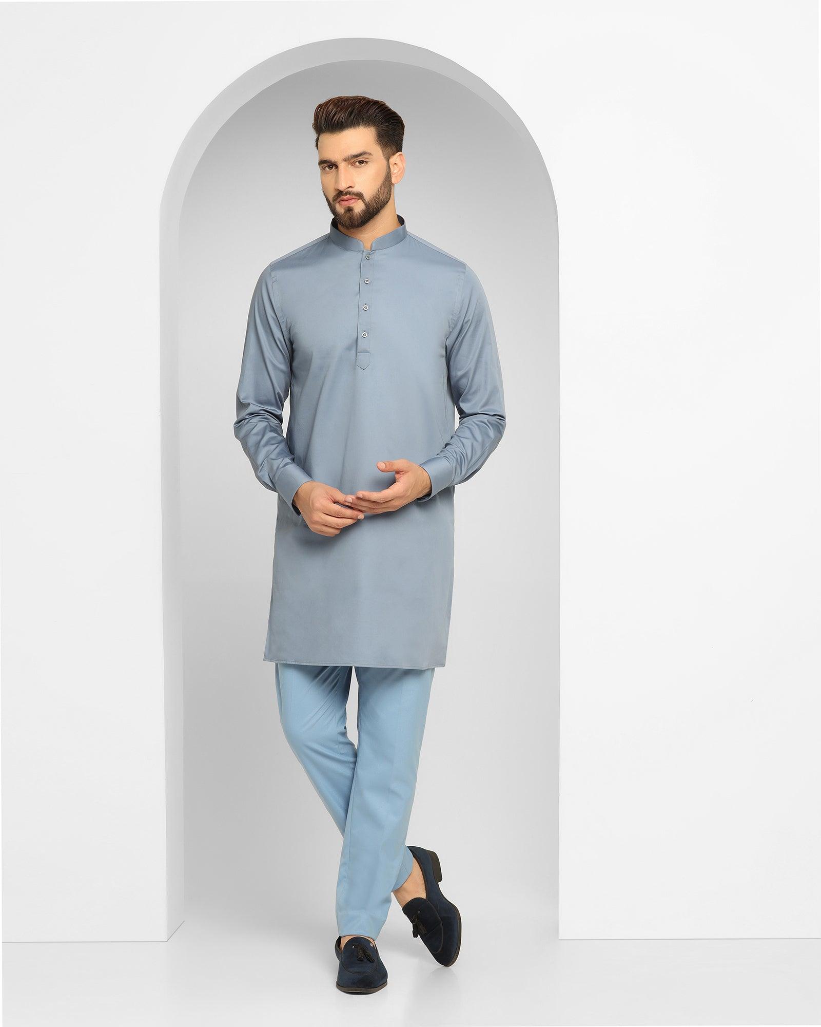 Ethnic 3 Pcs Suit In Navy (Enola) - Blackberrys