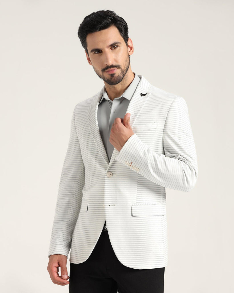 TechPro Formal Grey Striped Blazer - Edson