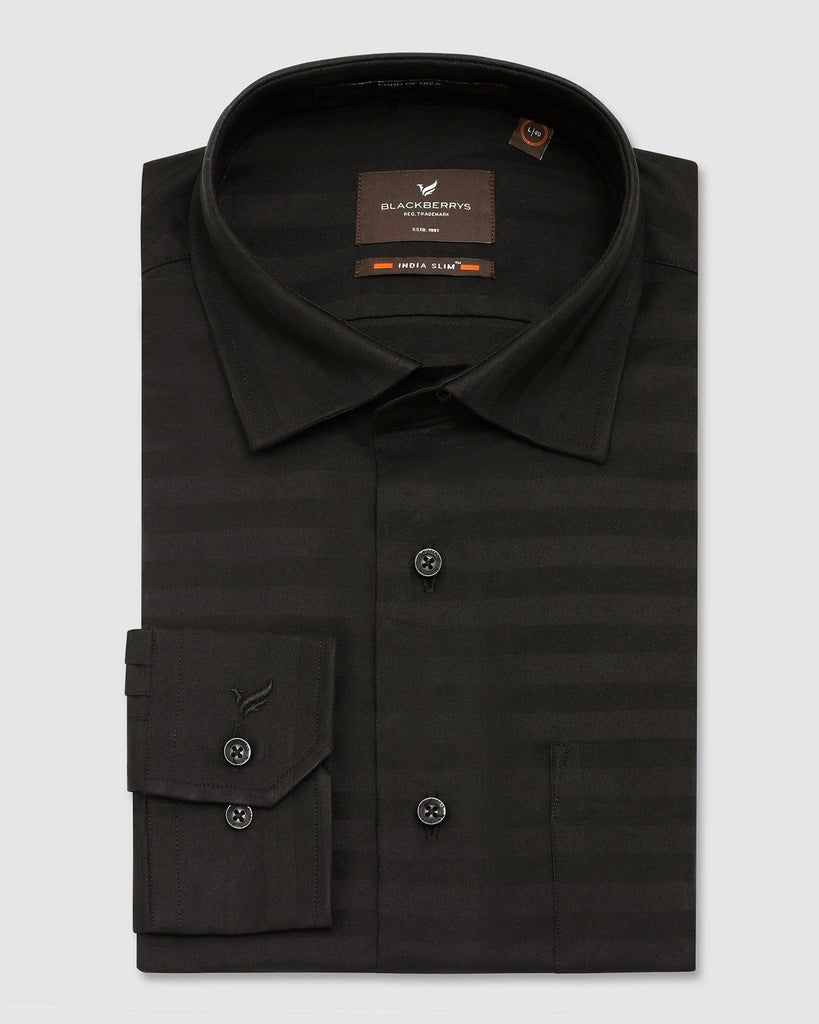 Formal Black Striped Shirt - Wayne