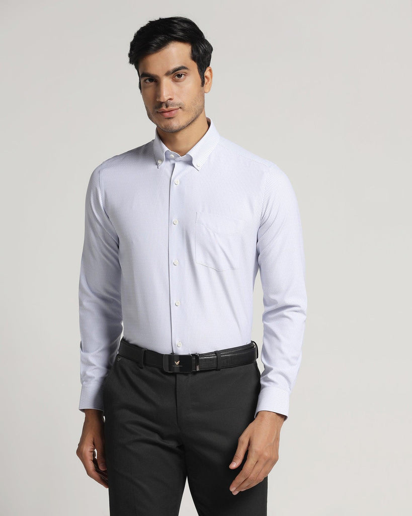 Formal Blue Striped Shirt - Bauz