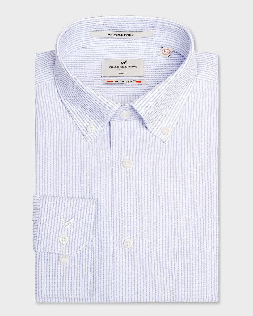 Formal Blue Striped Shirt - Bauz