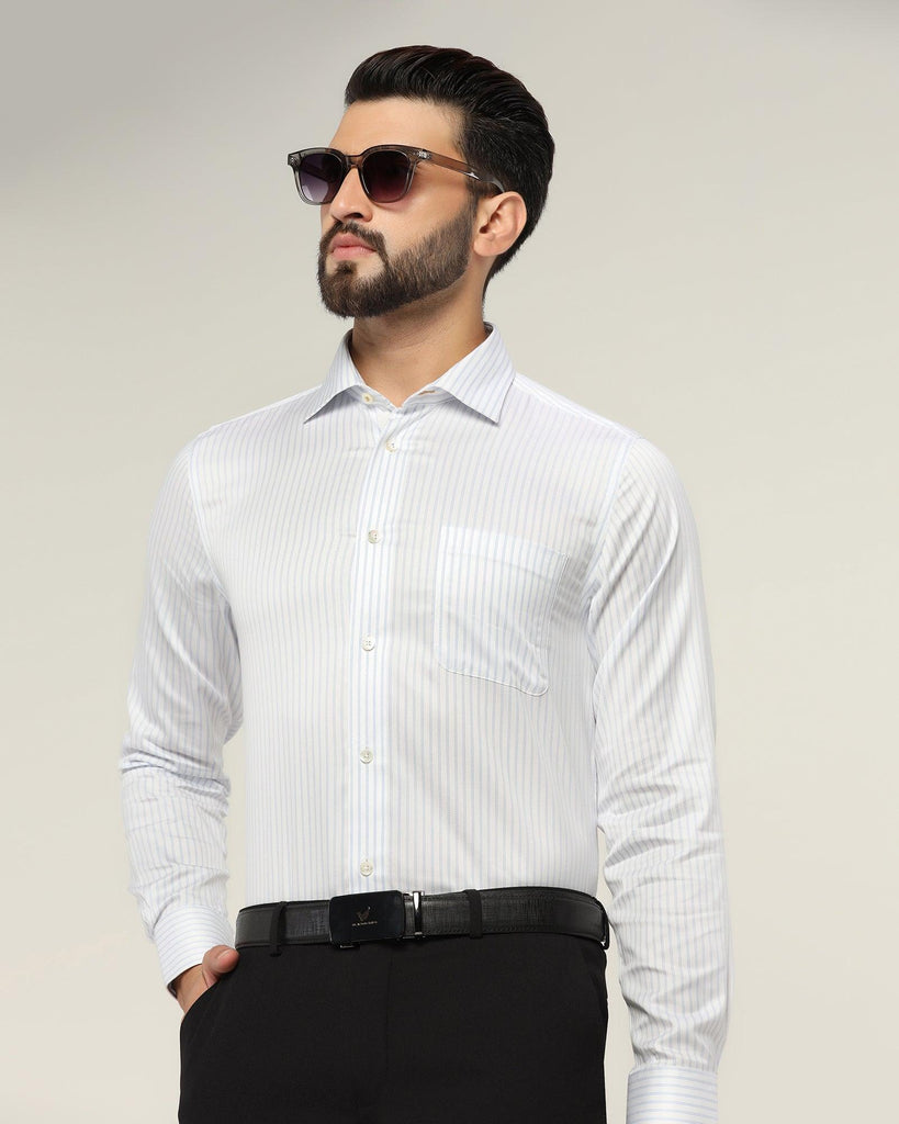 Luxe Formal Blue Striped Shirt - Kyle