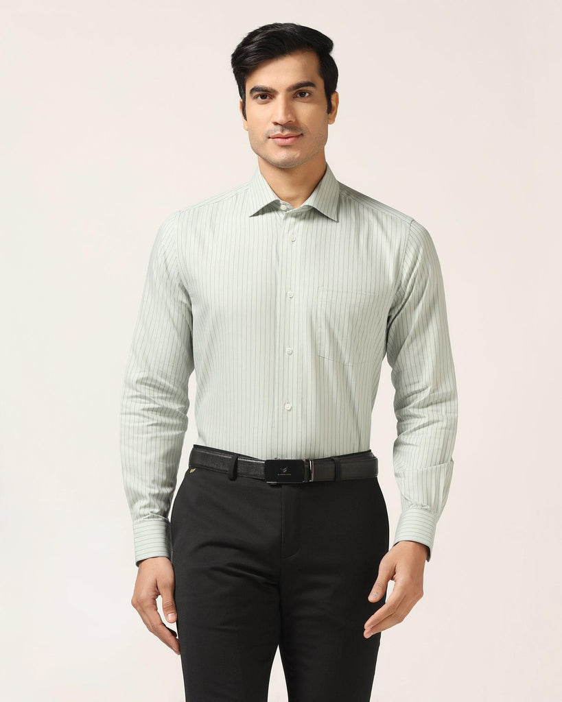 Formal Green Striped Shirt - Lit