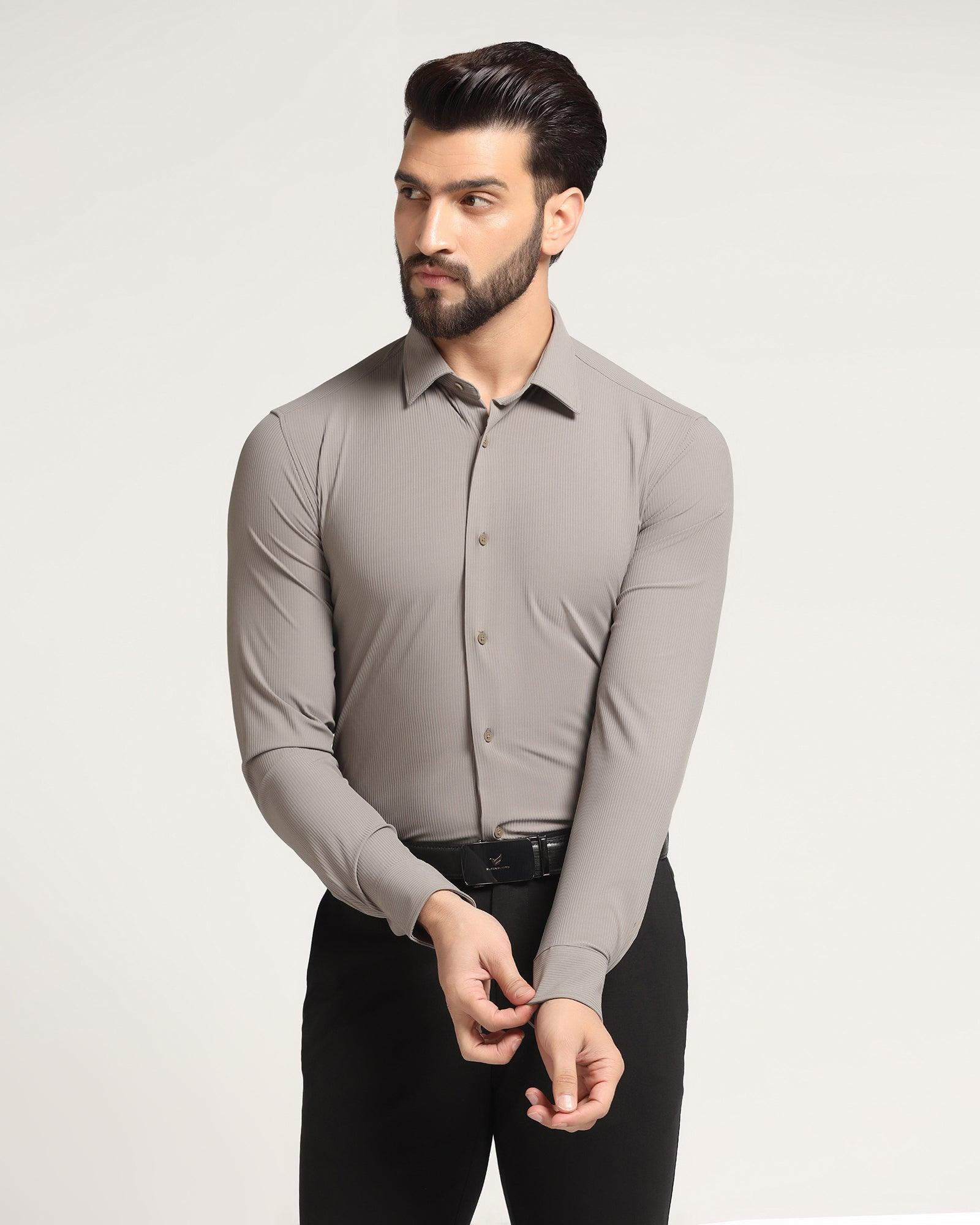 TechPro Formal Grey Striped Shirt - Abil - Blackberrys