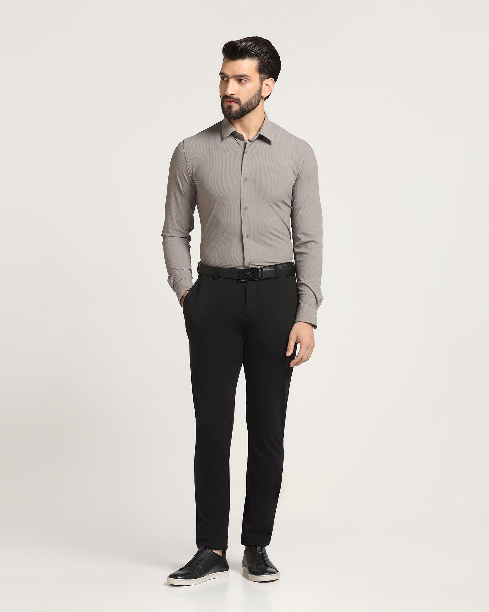 TechPro Formal Grey Striped Shirt - Abil - Blackberrys