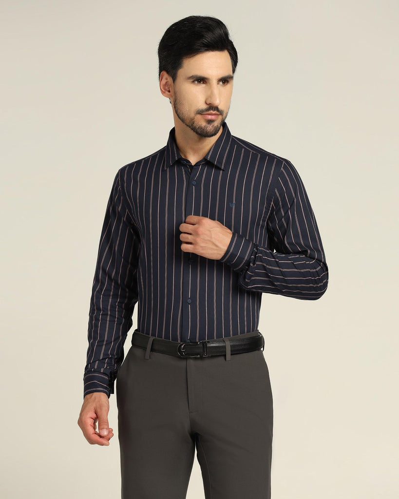 TechPro Formal Navy Striped Shirt - Horus