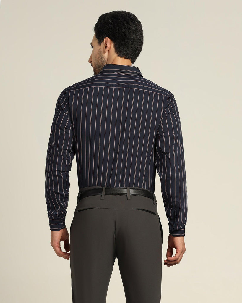 TechPro Formal Navy Striped Shirt - Horus