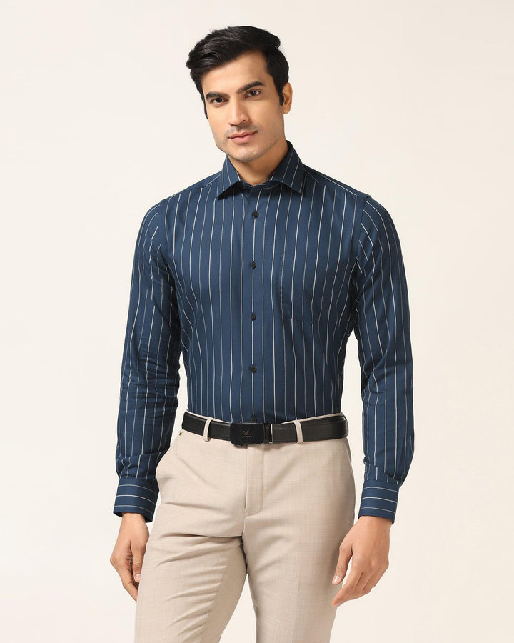 Formal Navy Striped Shirt - Modak