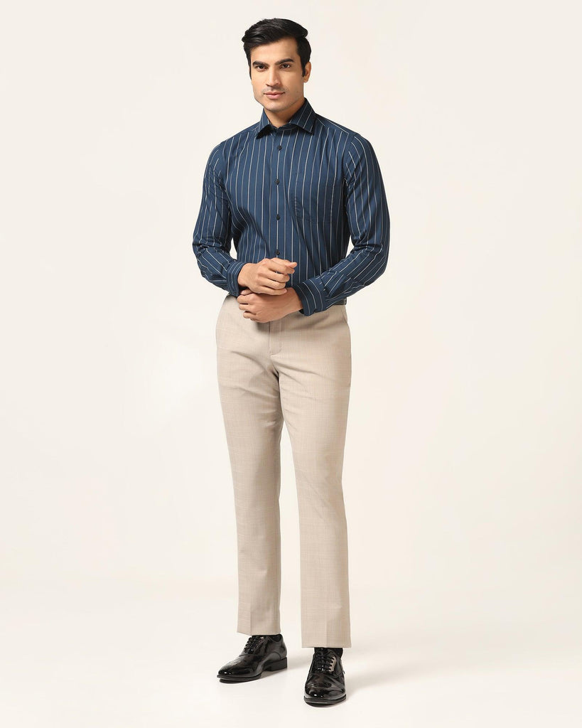 Formal Navy Striped Shirt - Modak