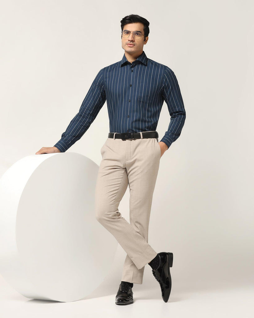 Formal Navy Striped Shirt - Modak