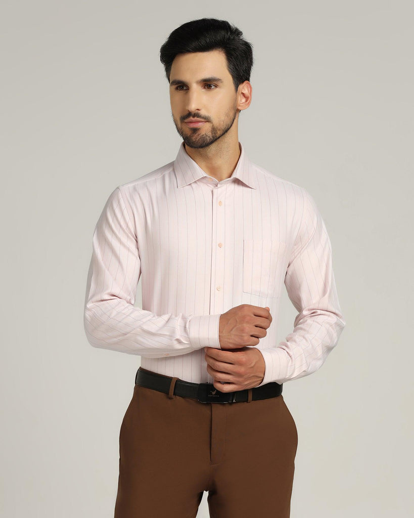 Temp Tech Formal Peach Striped Shirt - Primer