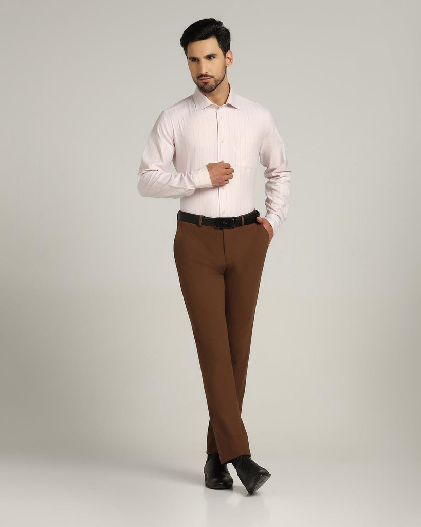 Temp Tech Formal Peach Striped Shirt - Primer