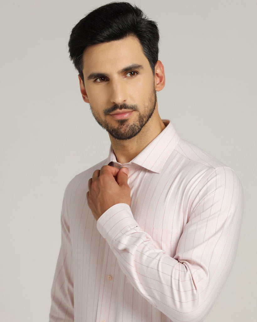 Temp Tech Formal Peach Striped Shirt - Primer