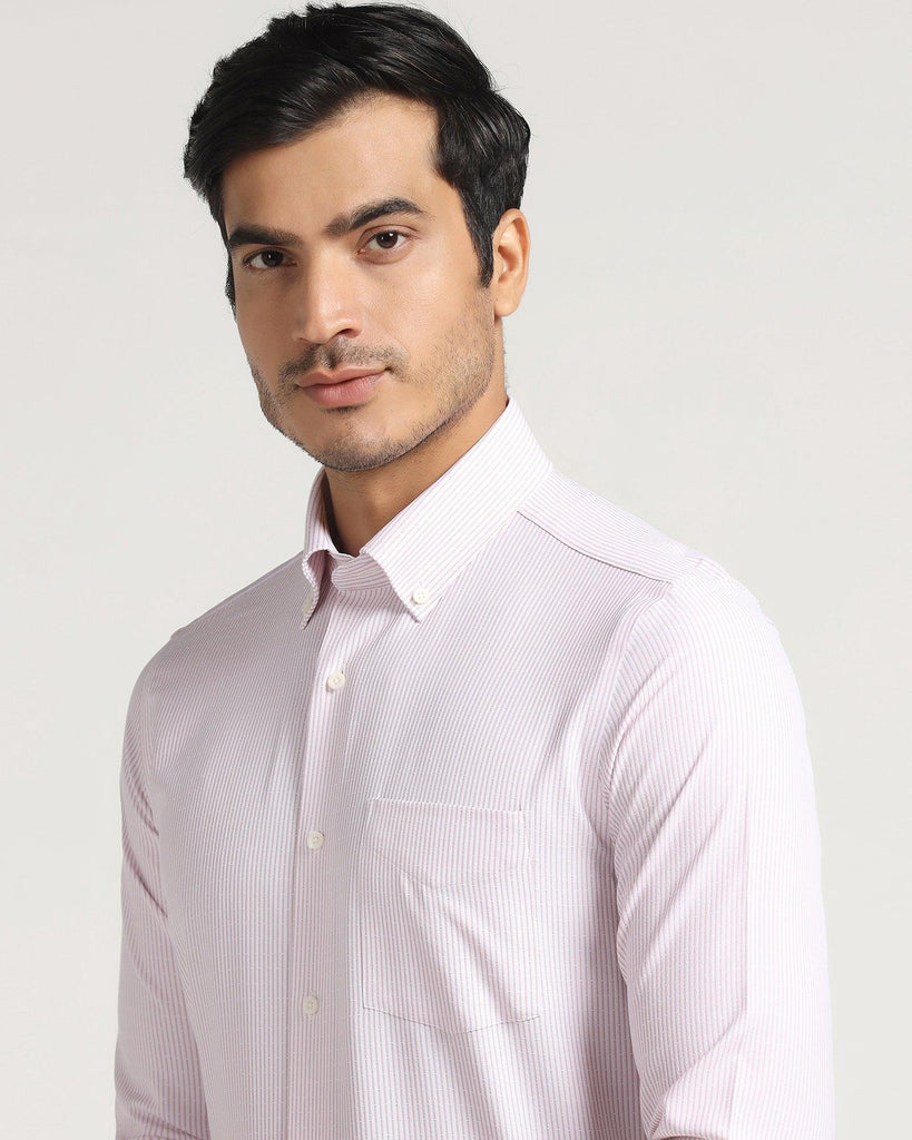 Formal Pink Striped Shirt - Bauz