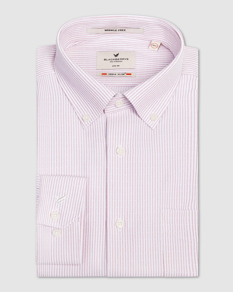 Formal Pink Striped Shirt - Bauz