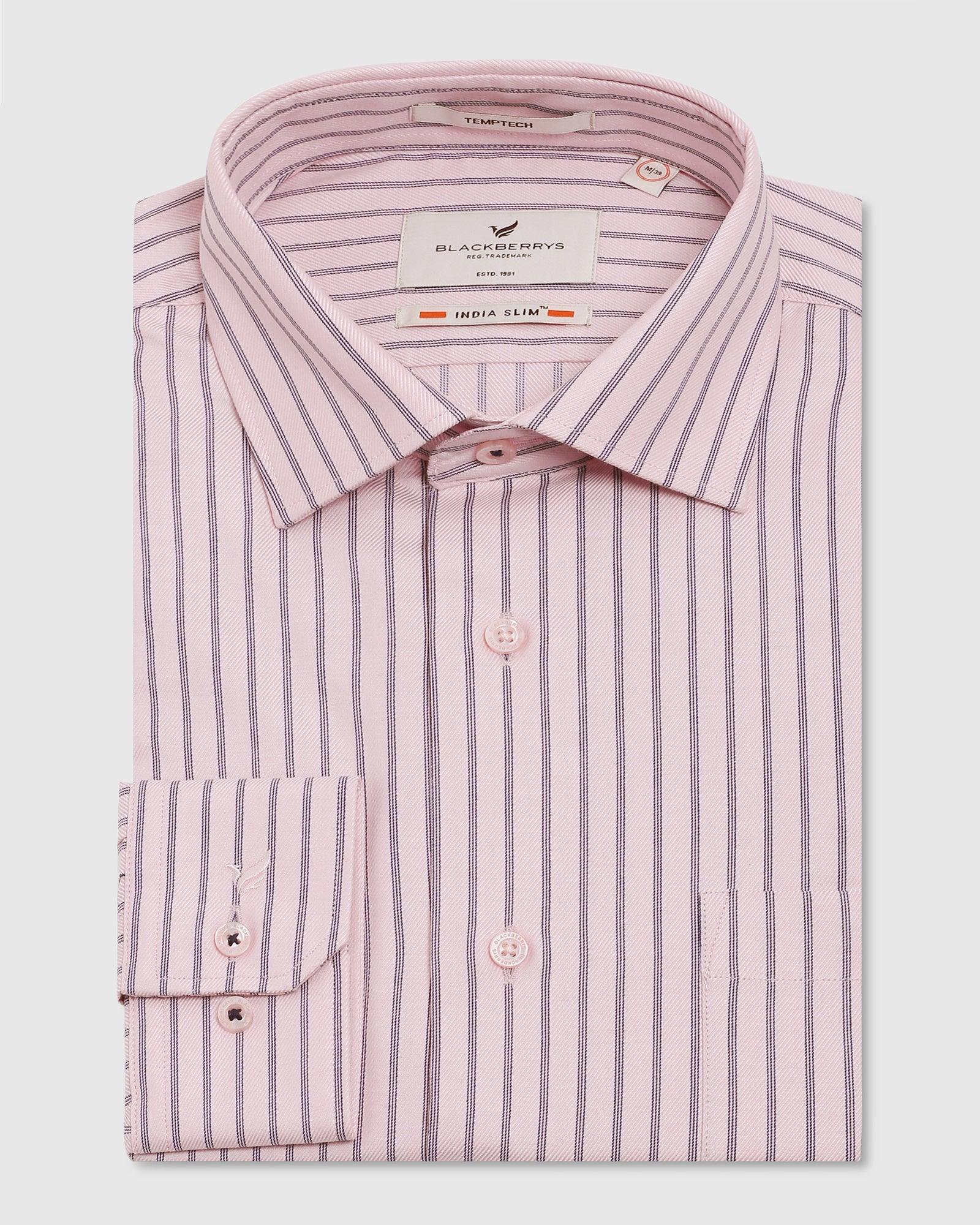 Formal Pink Striped Shirt - Crank