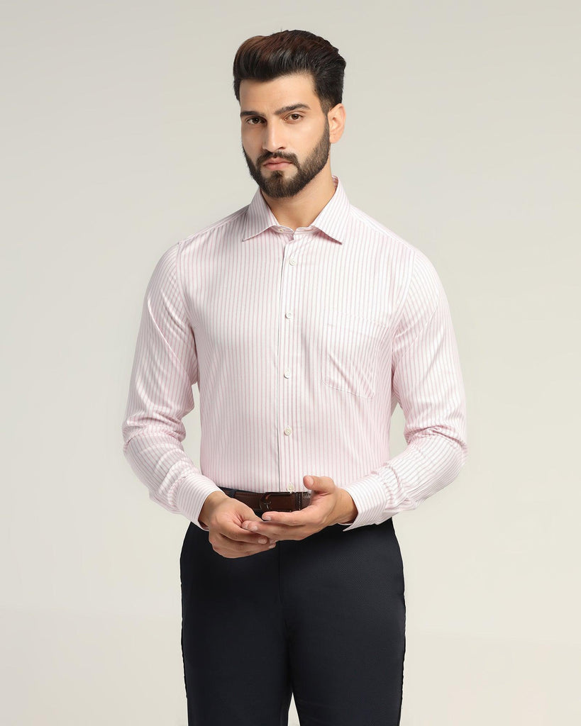 Luxe Formal Pink Striped Shirt - Kyle