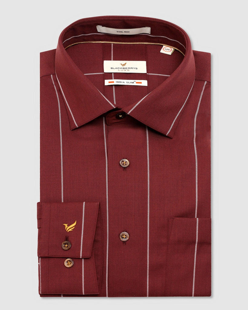 Luxe Formal Red Striped Shirt - Oswald