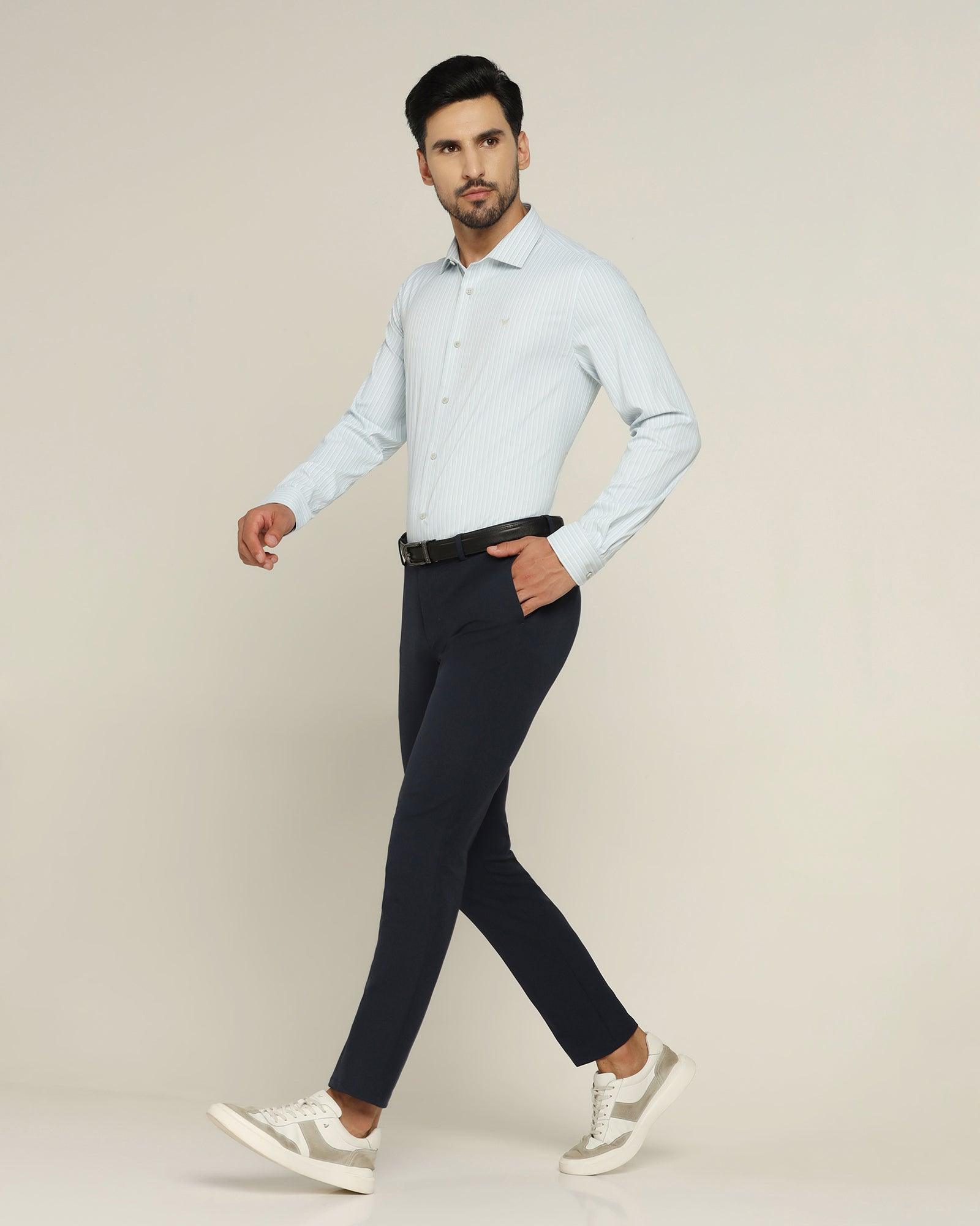 TechPro Stripe Formal Shirt In Sage Green (Underwood) - Blackberrys