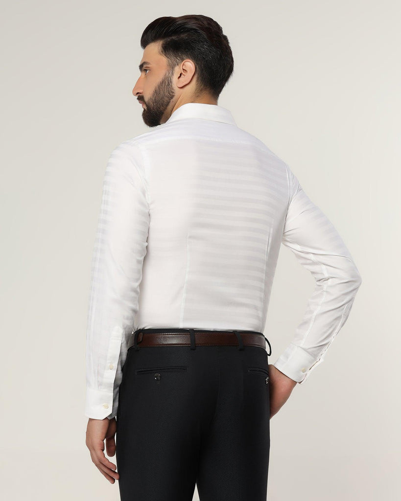 Formal White Striped Shirt - Wayne