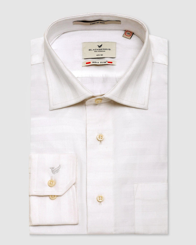 Formal White Striped Shirt - Wayne