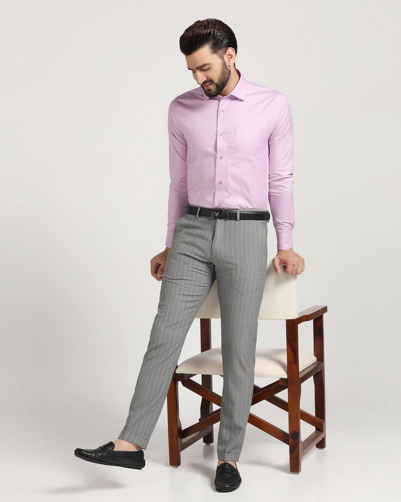 Super Slim Phoenix Formal Charcoal Striped Trouser - Hamlet