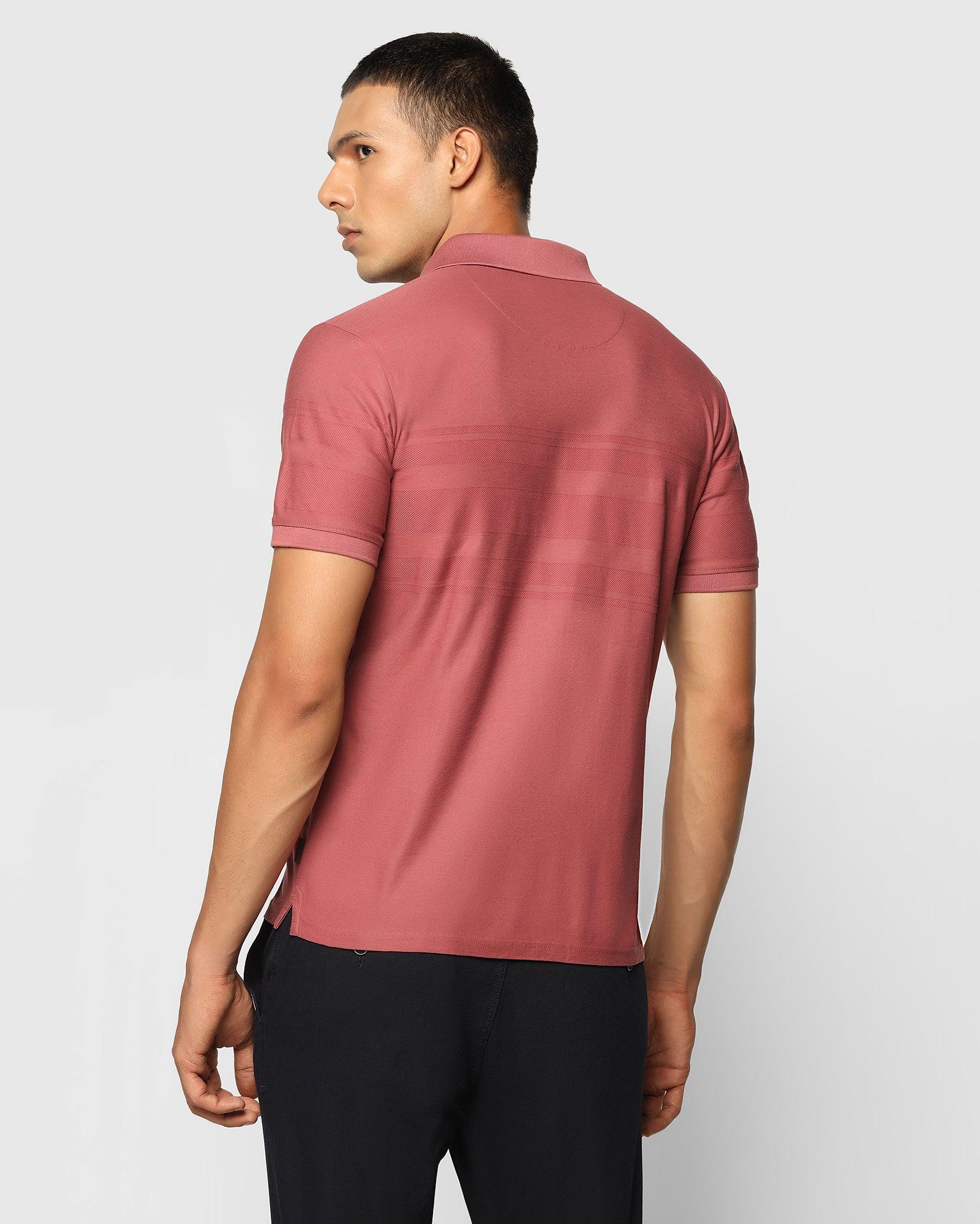 Polo Coral Pink Striped T Shirt - Mars