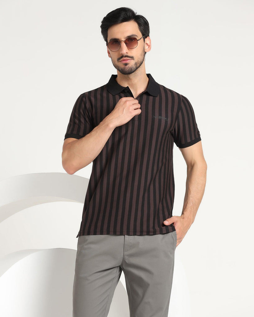 Polo Brown Striped T-Shirt - Falo