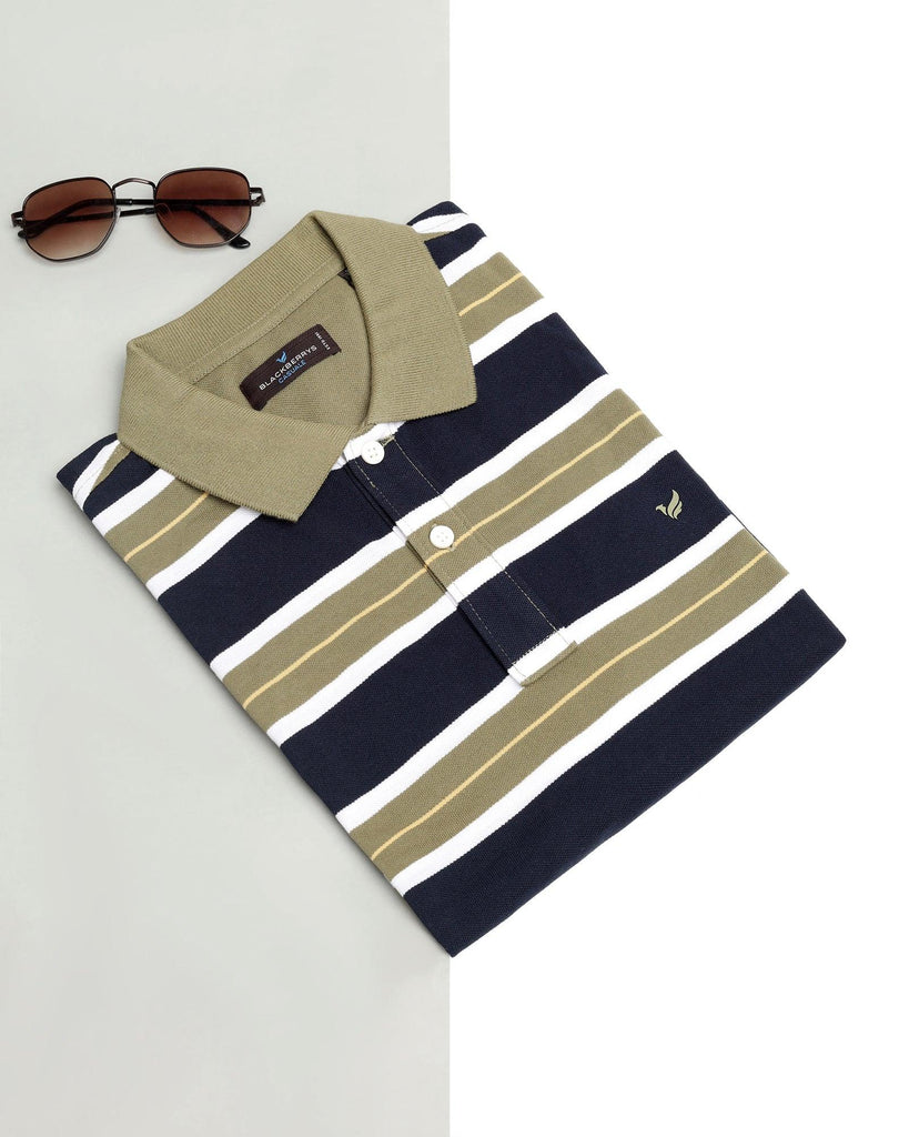 Polo Green Striped T-Shirt - Fred