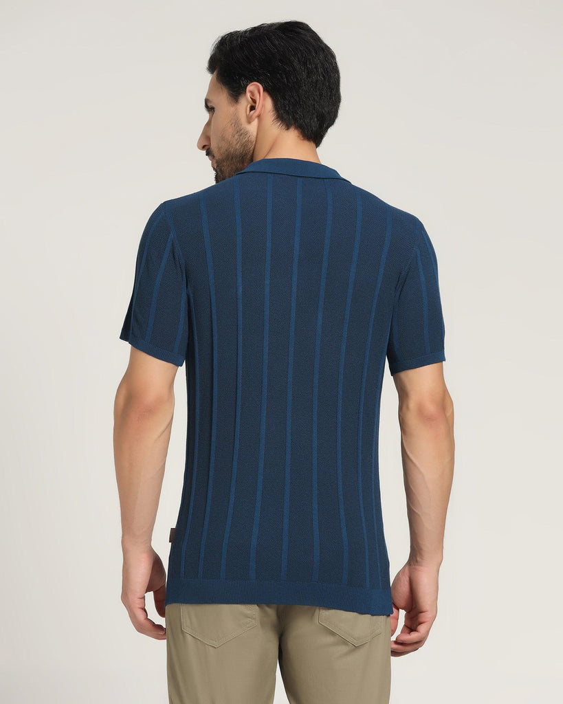 Polo Teal Blue Striped T-Shirt - Juner