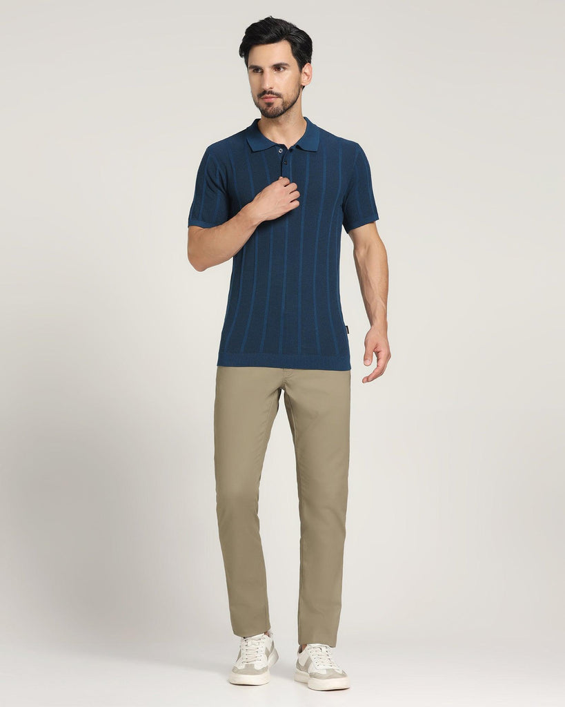 Polo Teal Blue Striped T-Shirt - Juner