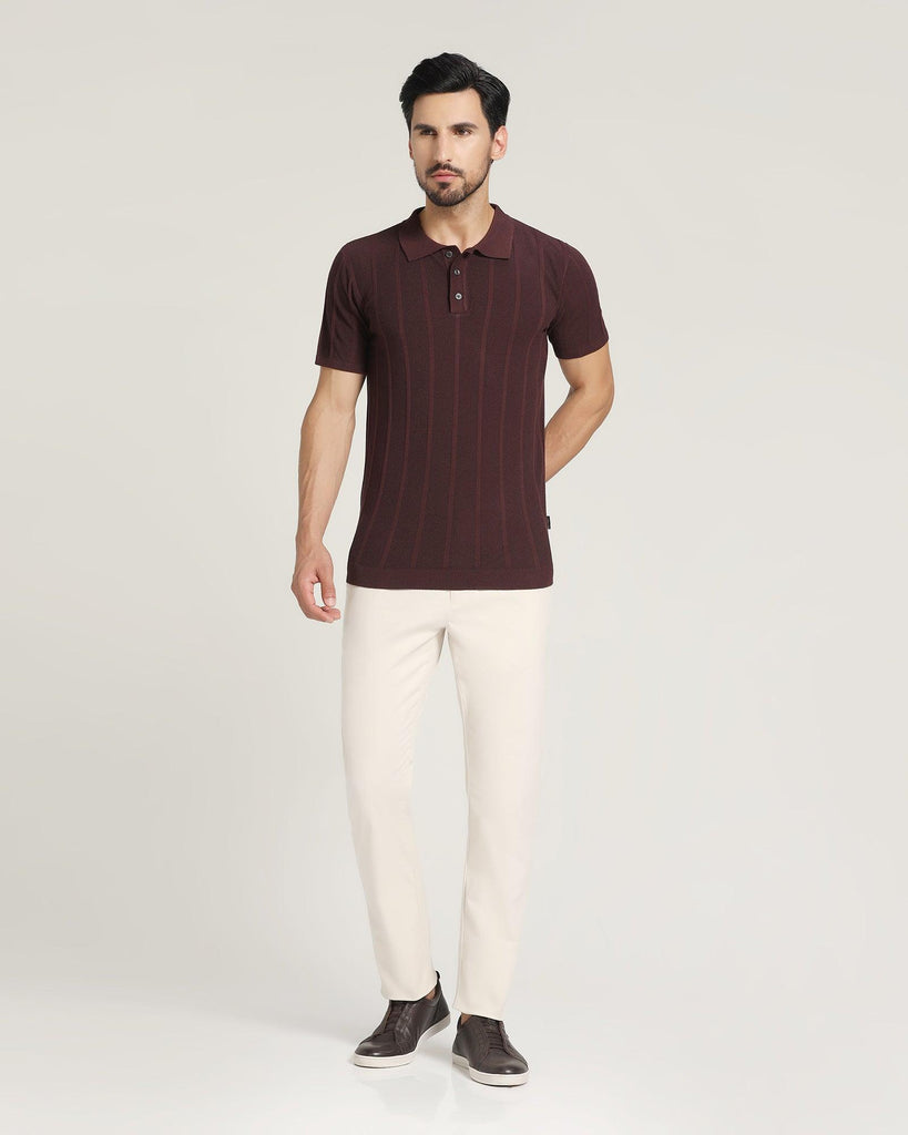 Polo Wine Striped T-Shirt - Juner